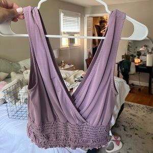 Purple cropped tank top